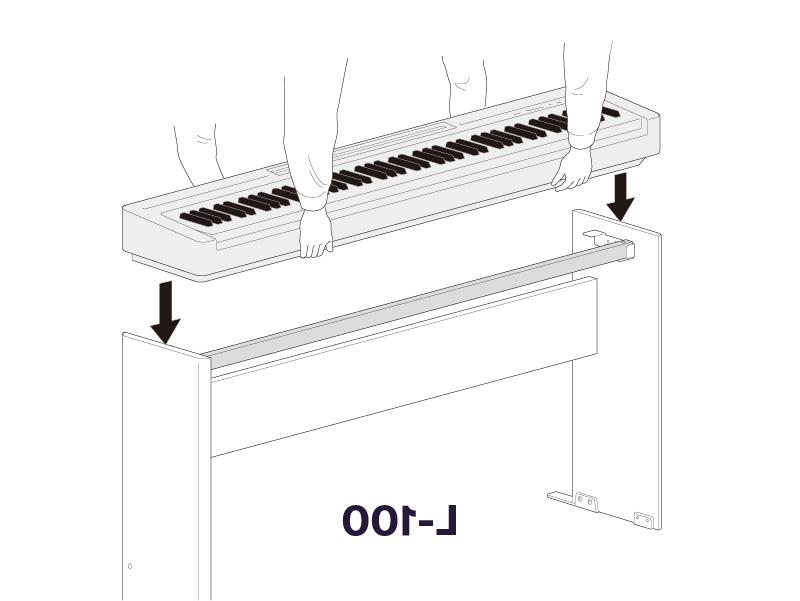 A diagram showing two people setting the P-223 on the optional stand