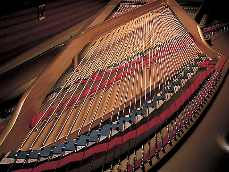 A photo of a Yamaha concert grand piano, CFIIIS