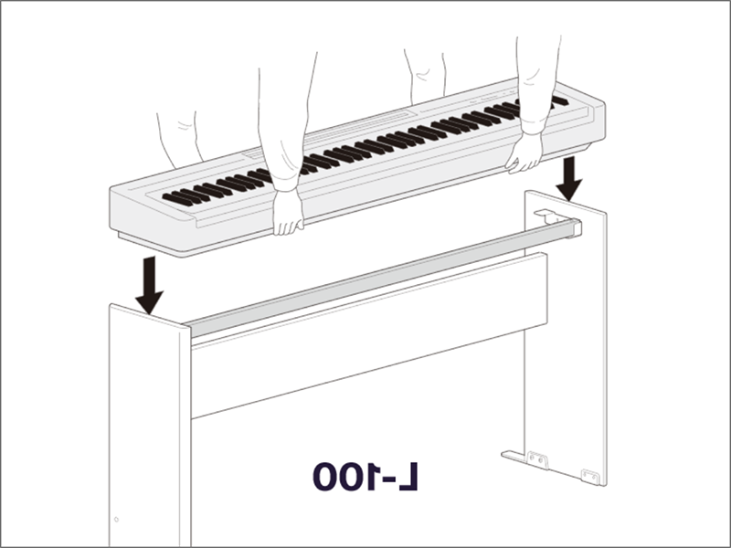 A diagram showing two people setting the P-145 on the optional stand